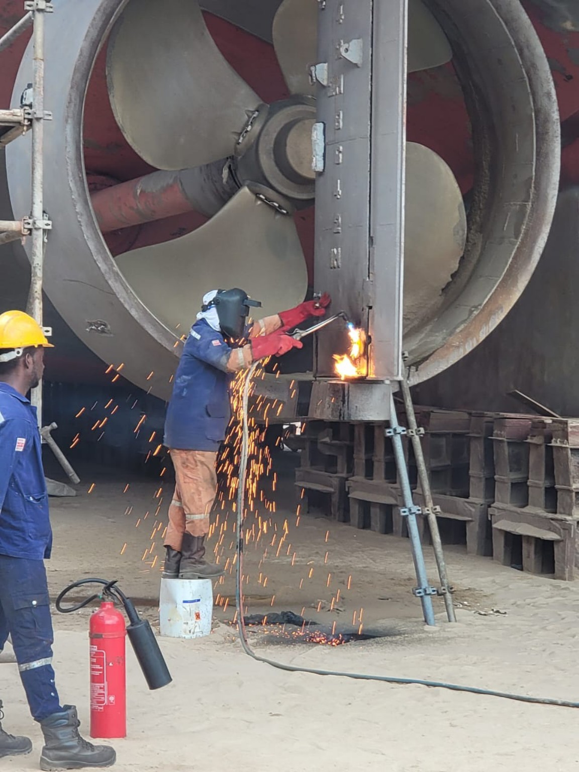 Marine welding and fabrication work